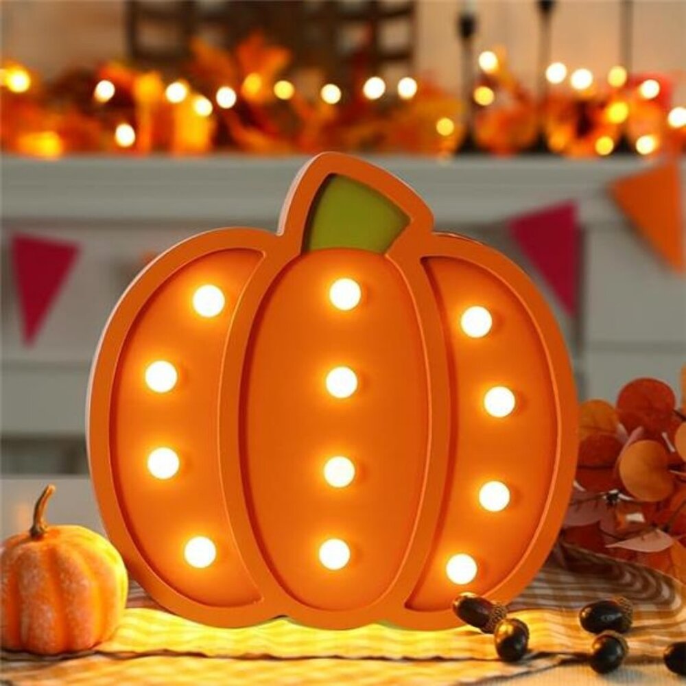 Fall Decor-Fall Decorations for Home-Light Up Wooden Pumpkins- Handmade Pumpkins - Picture 7 of 7